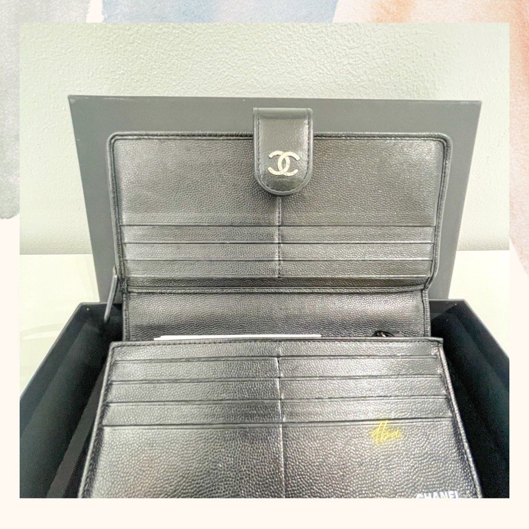 Chanel Long Snap CC Logo Wallet, Luxury, Bags & Wallets on Carousell