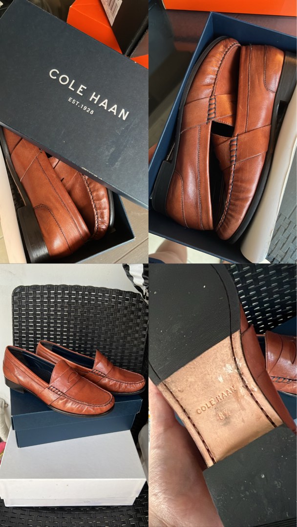 cole haan leopard loafers