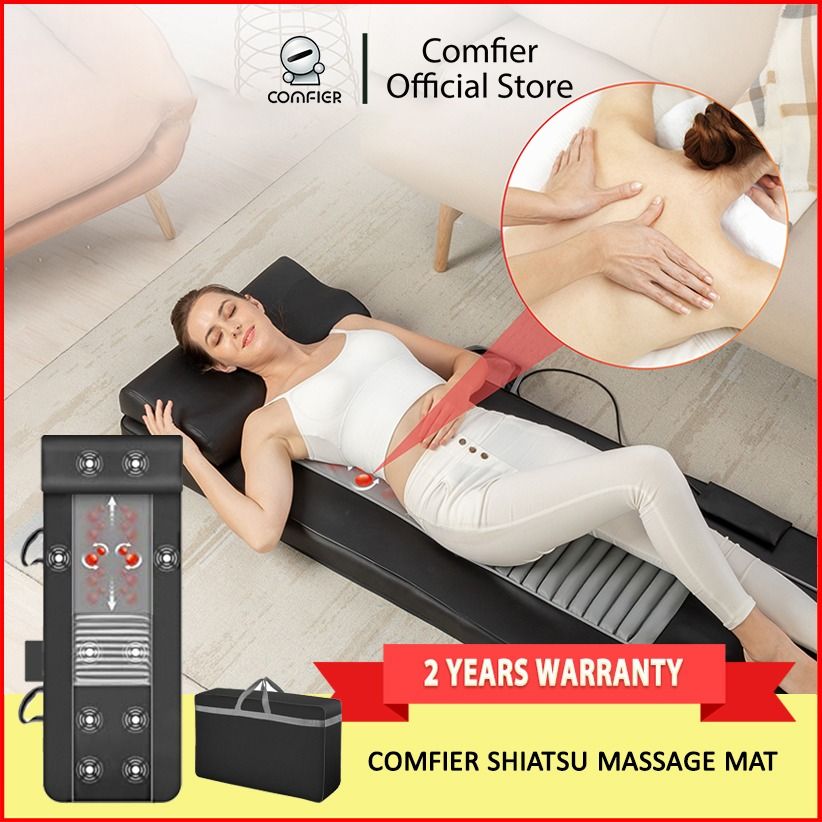 Comfier Massage Mat, Full Body Heated Massage Pad with Movable Shiatsu