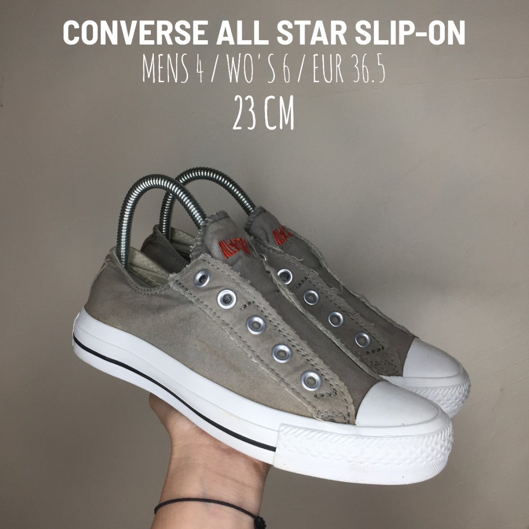 converse slip on gray