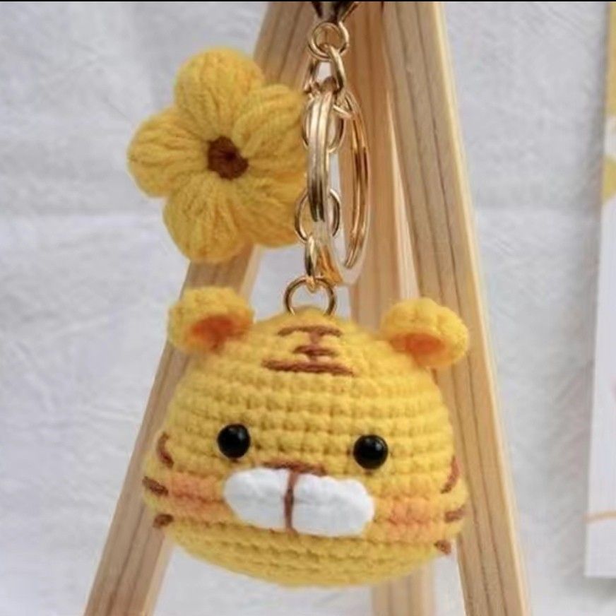 Crochet tiger keychain, Hobbies & Toys, Stationery & Craft, Handmade