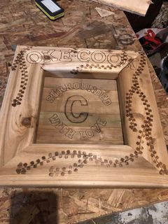 Custom wood burned plaques