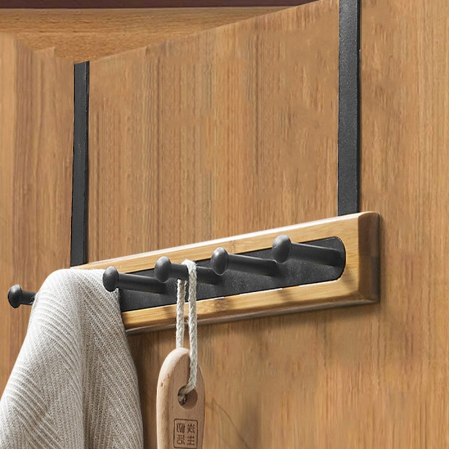 Door Hanger Door Clothes Hanger Behind Door Hook Hanger Bamboo Wooden Bedroom Nail Free Back Type Seamless Wall Mounted Furniture Home Living Home Improvement Organisation Hooks Hangers on Carousell