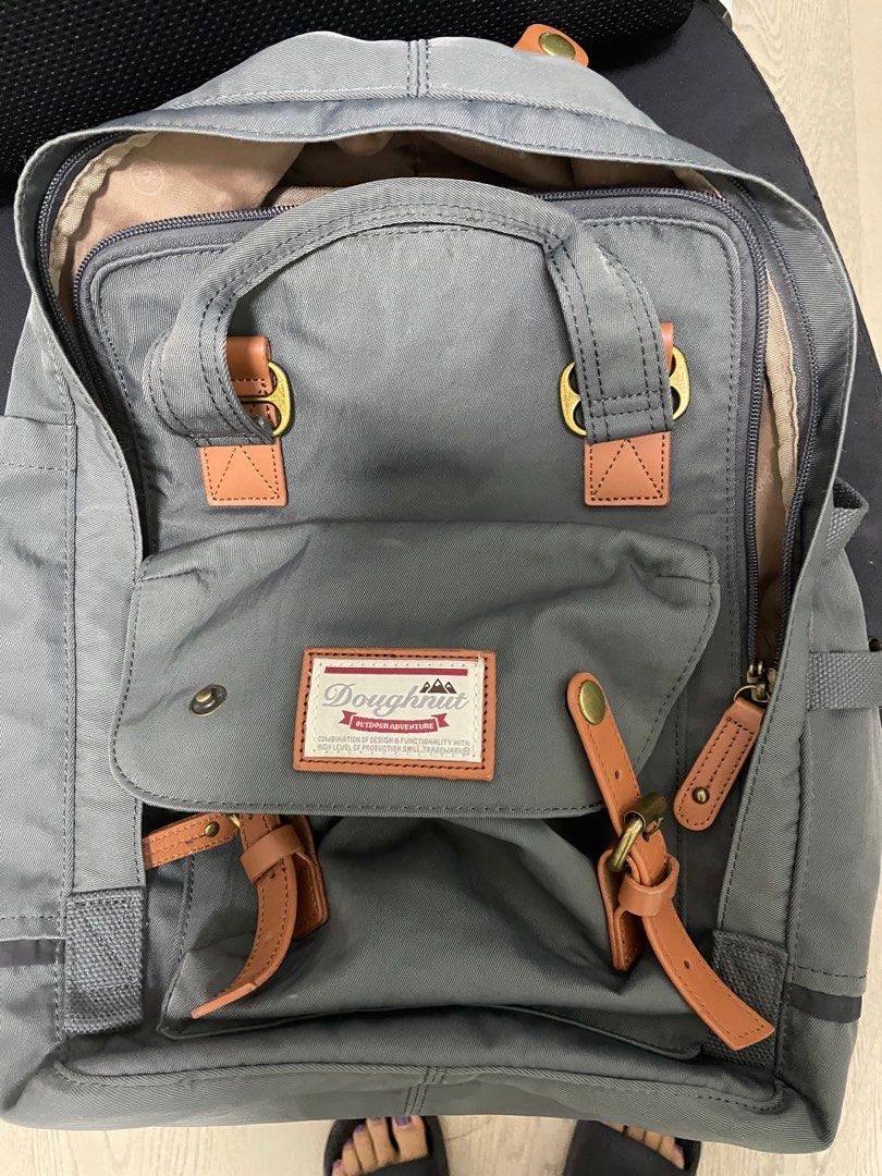 Doughnut backpacks grey color, Women's Fashion, Bags & Wallets