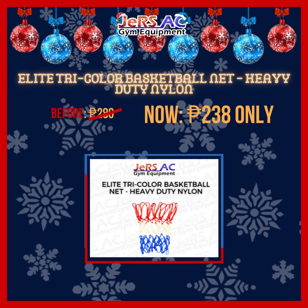 Elite Tri-Color Basketball Net - Heavy Duty Nylon, Sports Equipment ...