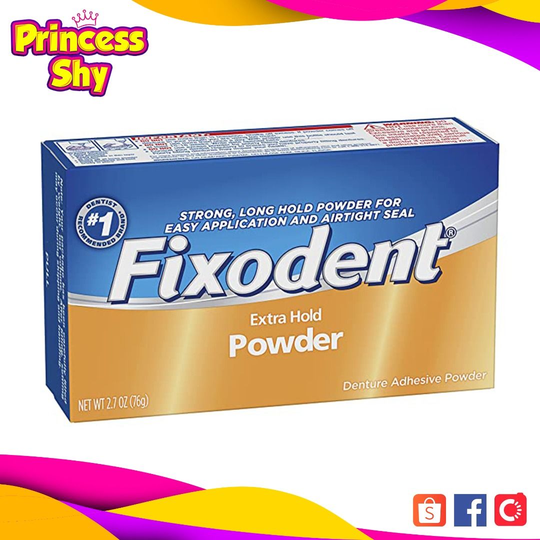 Fixodent Extra Hold Denture Adhesive Powder 2.7 oz 76g, Beauty