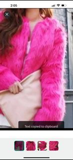 Fur coat pink