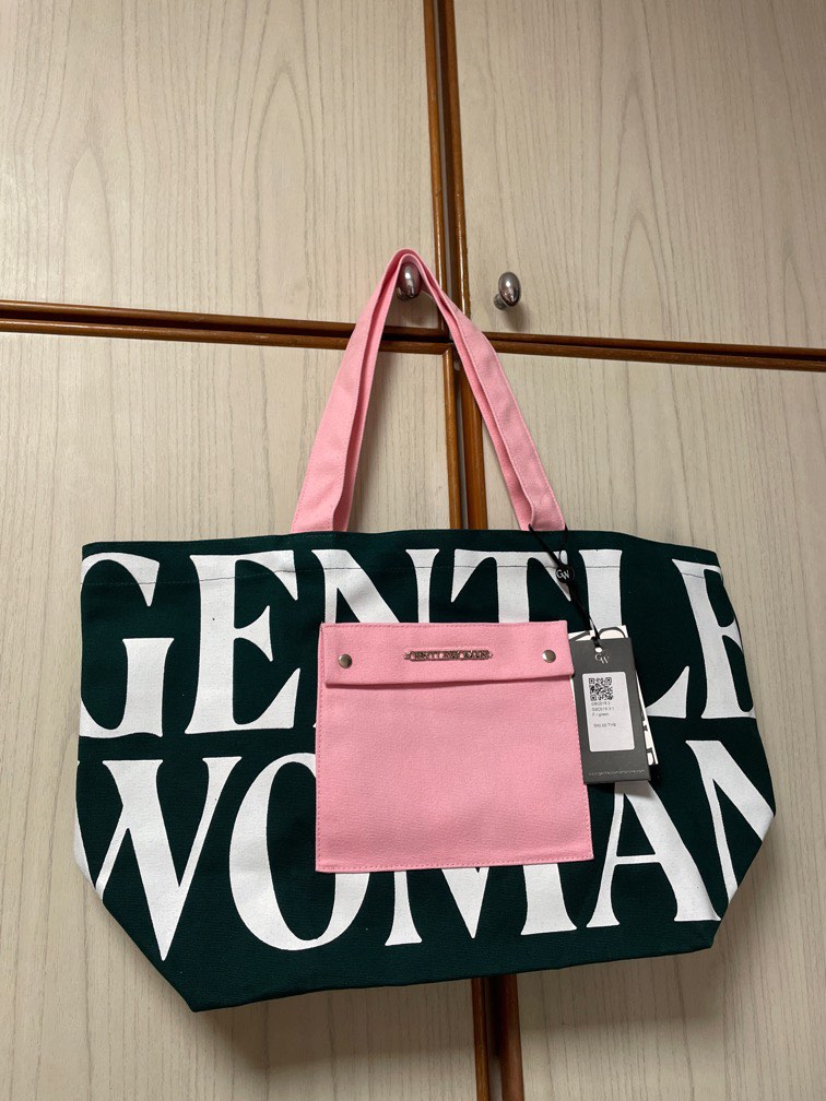 Gentlewoman Green & Pink Tote, Women's Fashion, Bags & Wallets, Tote ...