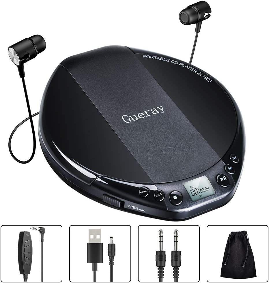 Gueray Portable CD Player HiFi Classic Personal CD Discman with ...