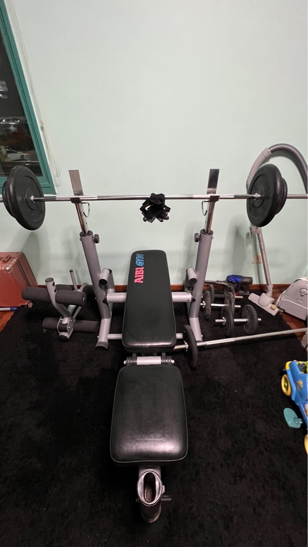 Gym Bench and weights, Sports Equipment, Other Sports Equipment and
