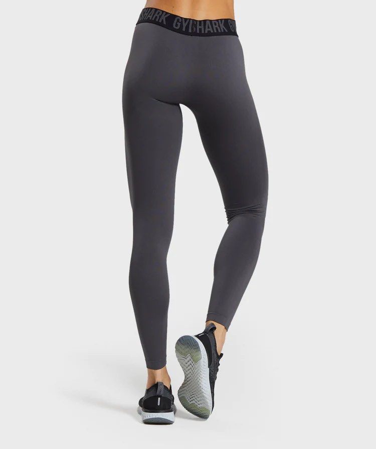 Gymshark fit seamless leggings in charcoal/black