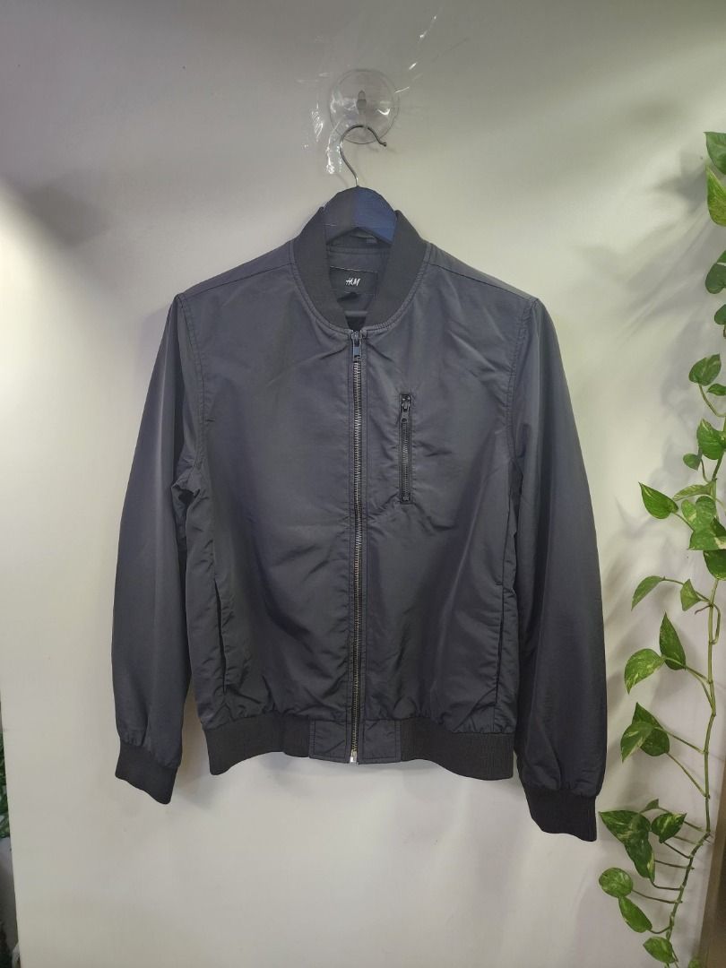 H M Black Bomber Jacket Men s Fashion Coats Jackets and