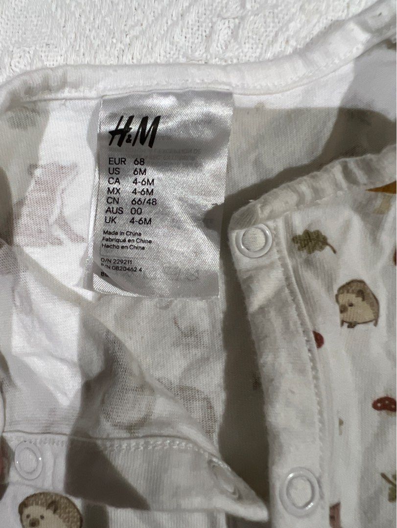 H&m clearance footless sleepsuits