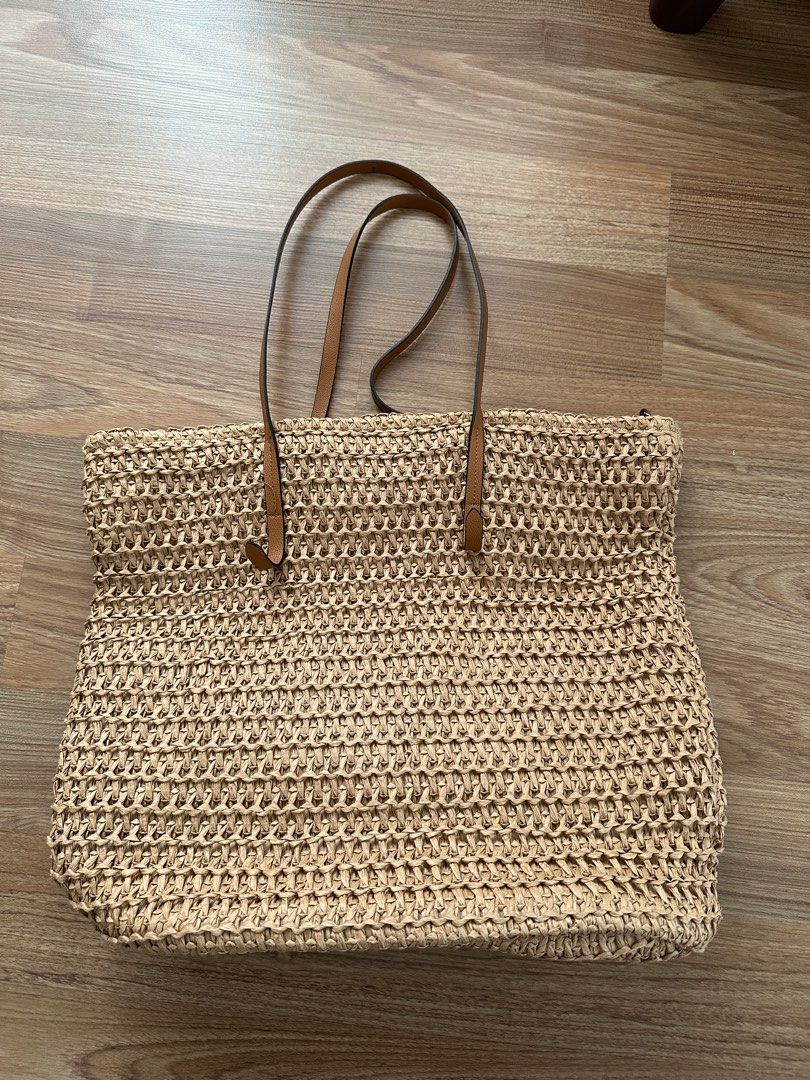 H M Straw Tote Bag Women s Fashion Bags Wallets Tote Bags on