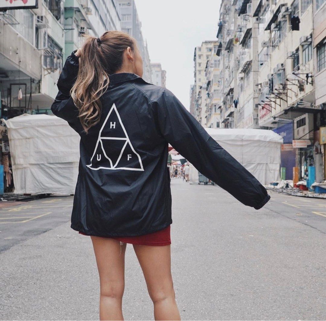 Huf triple triangle coaches jacket top