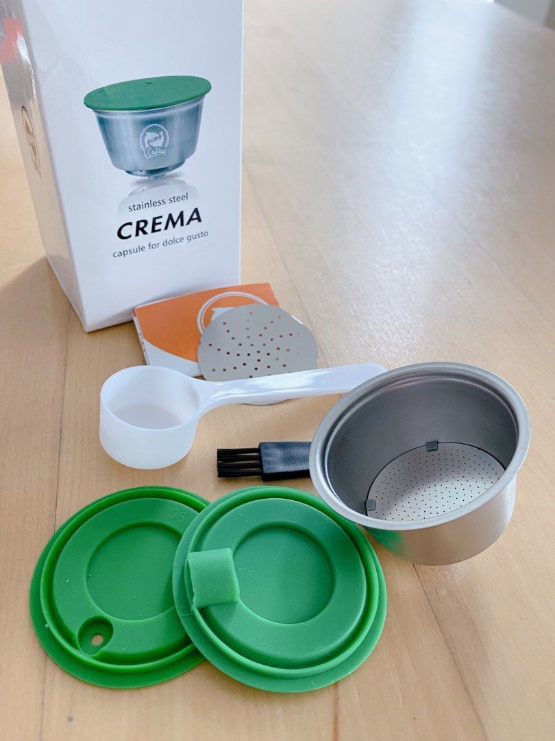 Icafilas 咖啡 奶泡膠囊兩個 適用於鋼製環保企鵝仔咖啡機 Capsule For Dolce Gusto 鋼製代用膠囊 家庭電器 廚房電器 咖啡機及咖啡壺