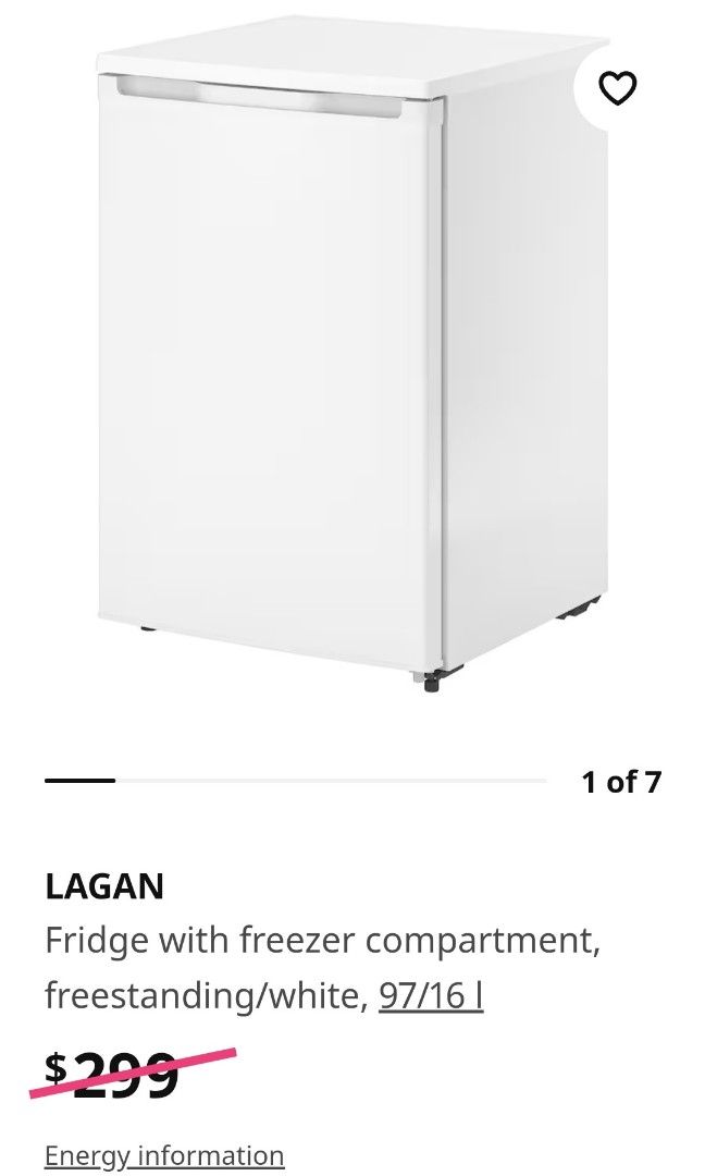 IKEA FRIDGE (LAGAN ), TV & Home Appliances, Kitchen Appliances