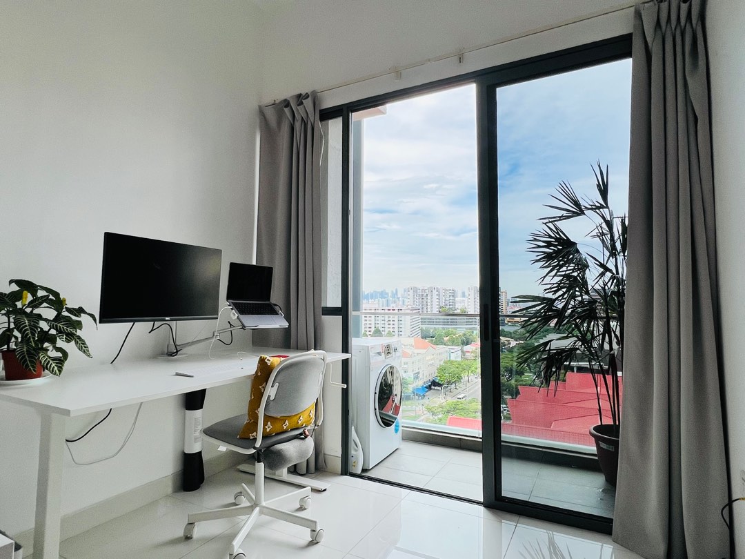 IKEA standing desk Trotten and swivel chair Orfjall, Furniture & Home