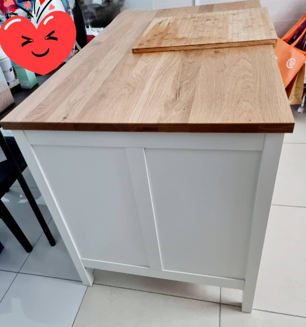 IKEA TORNVIKEN Kitchen island, offwhite/oak ( RM 1,499) Negotiable
