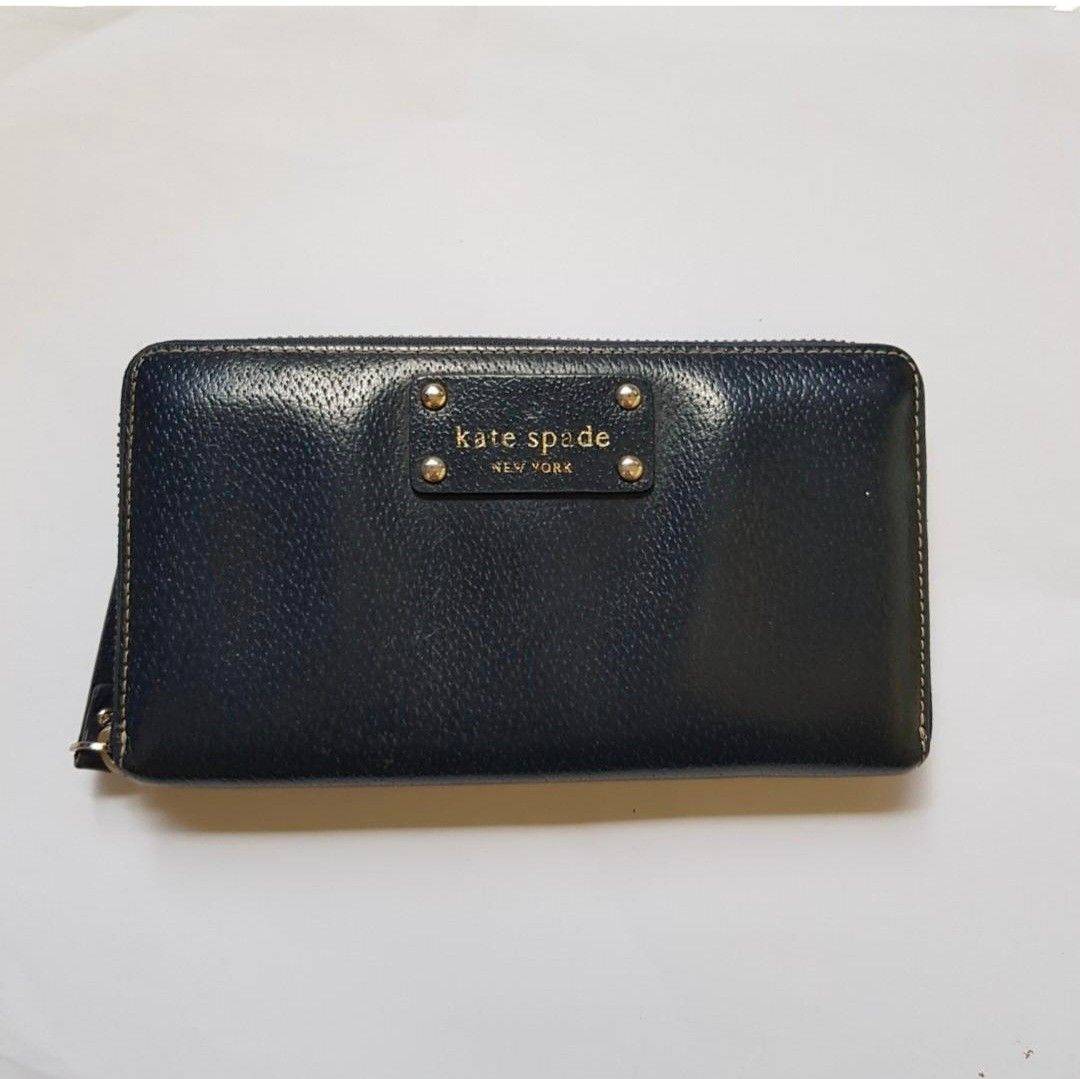 Kate Spade Wellesley Neda Long Wallet in Navy 400, Women's Fashion