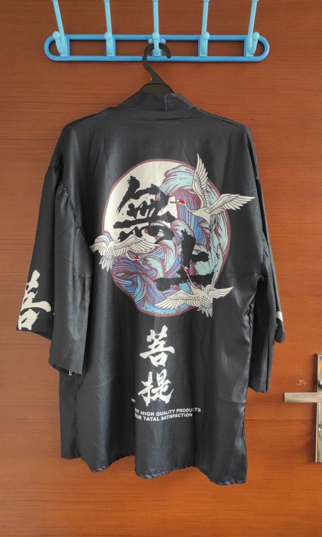 Kimono Cardigan Pria Size L Fesyen Pria Pakaian Baju Luaran