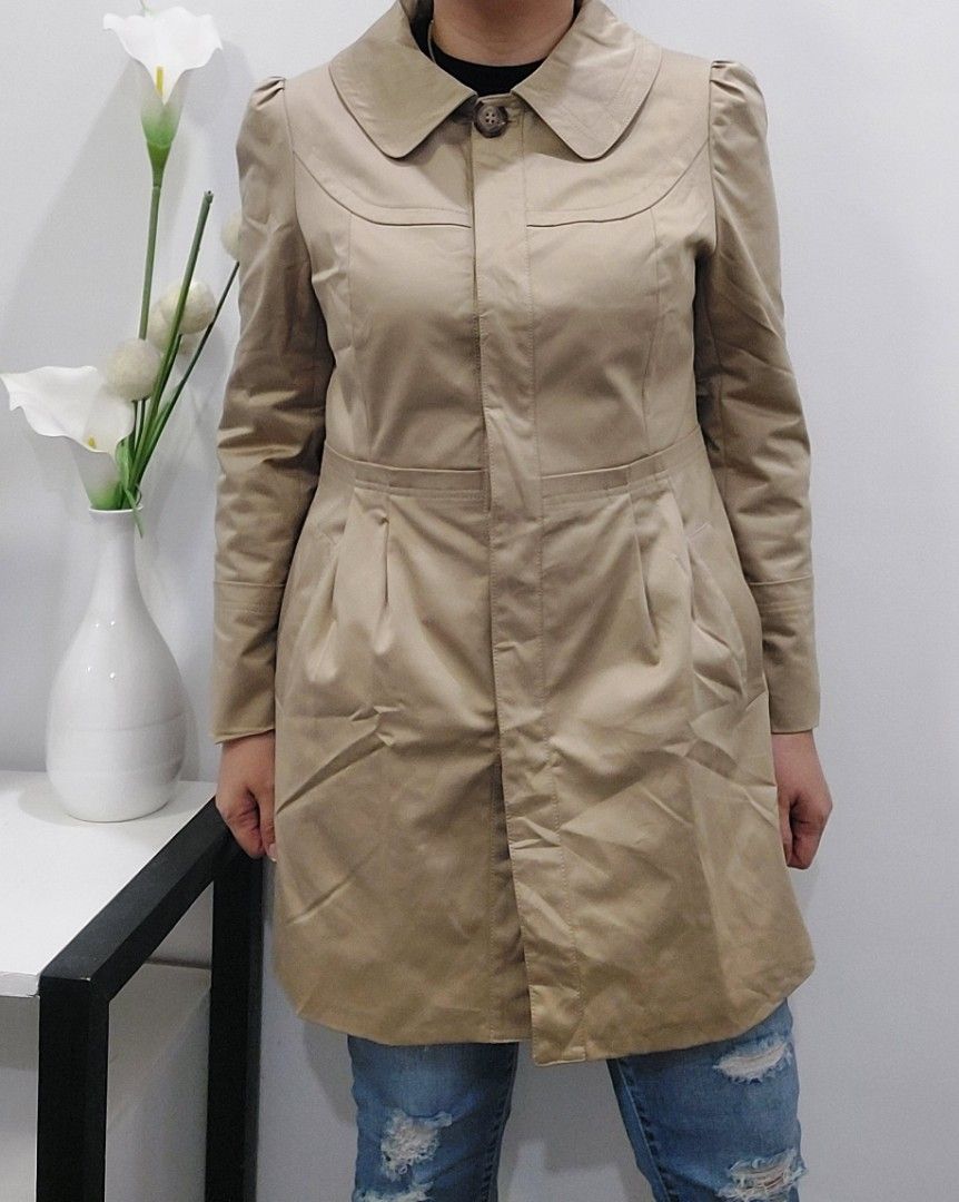 Trench Coat Mid-length Long Sleeve Lapel Korean Style Casual Jacket