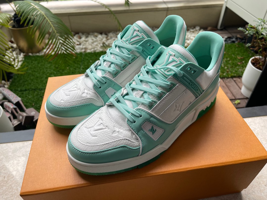 Louis Vuitton Neon Green 'LV Trainer' Sneakers