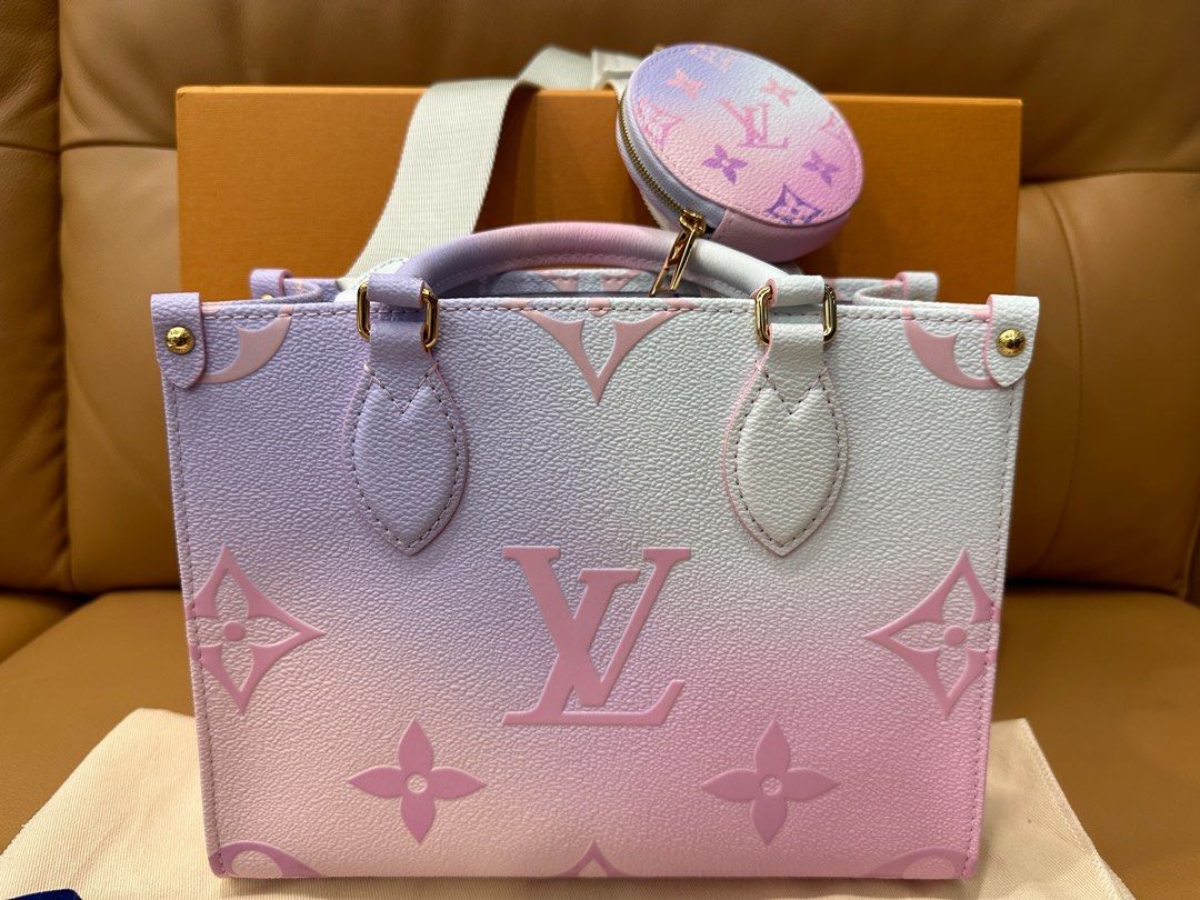 Louis Vuitton LV Onthego PM Stardust pink leather ref.552869