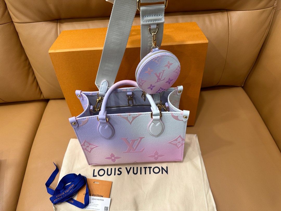 LV ONTHEGO PM ( sunrise pastel), Luxury, Bags & Wallets on Carousell