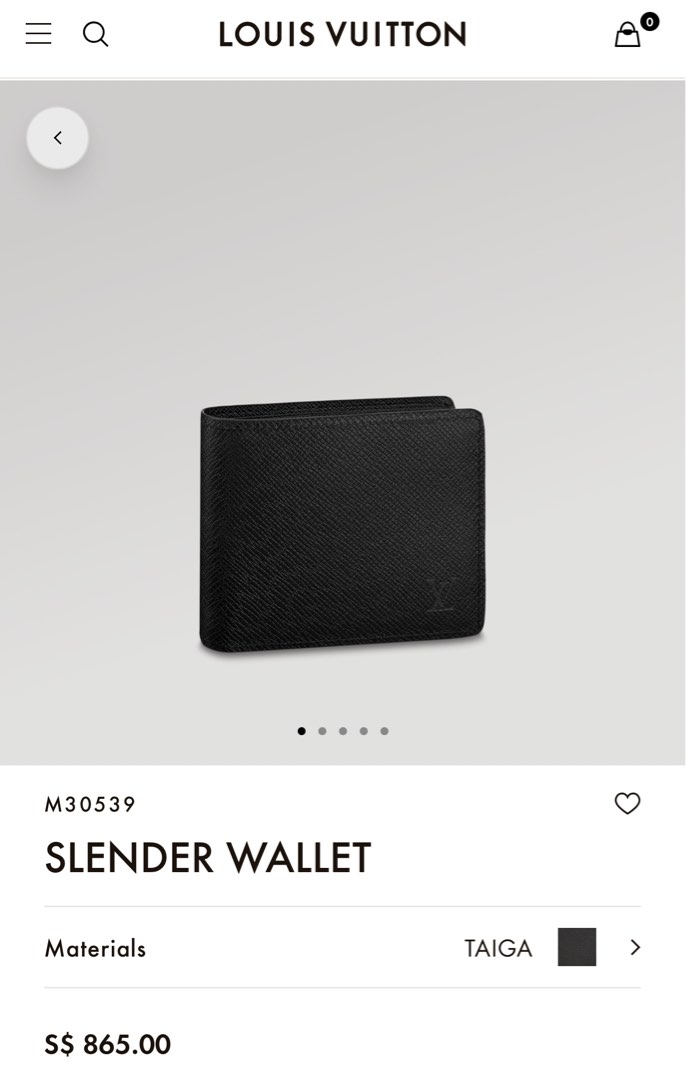 Louis Vuitton TAIGA 2022 SS Slender wallet (M30539)