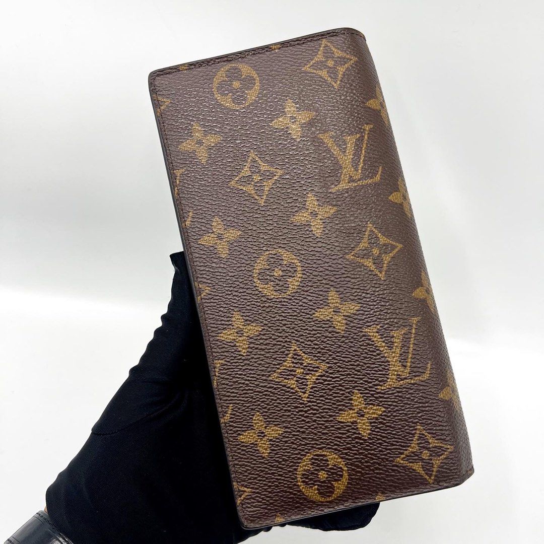 Louis Vuitton Brazza Wallet Blurry Monogram Brown in Coated Canvas