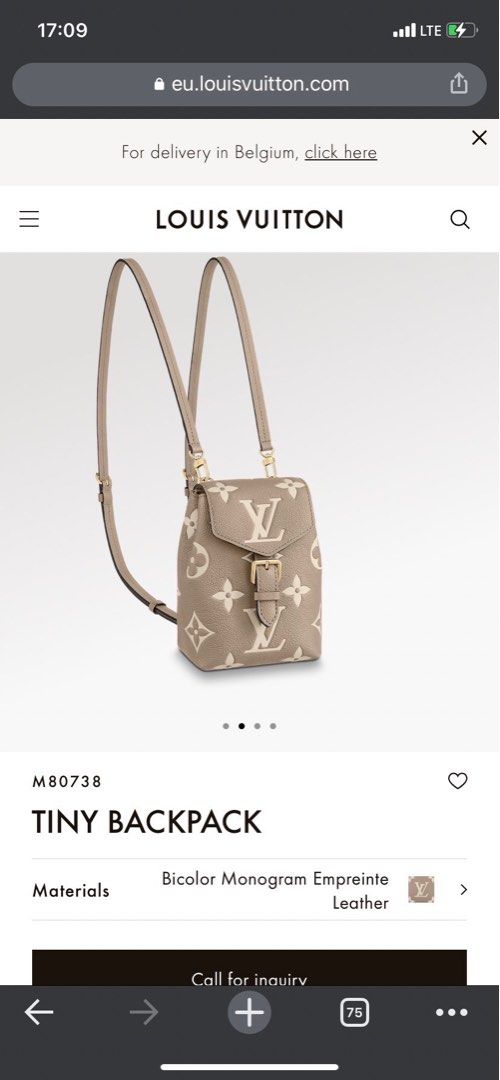 Louis Vuitton MONOGRAM EMPREINTE Tiny backpack (M80738)