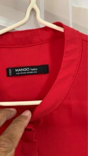 Mango Red  Soft Flowy Top