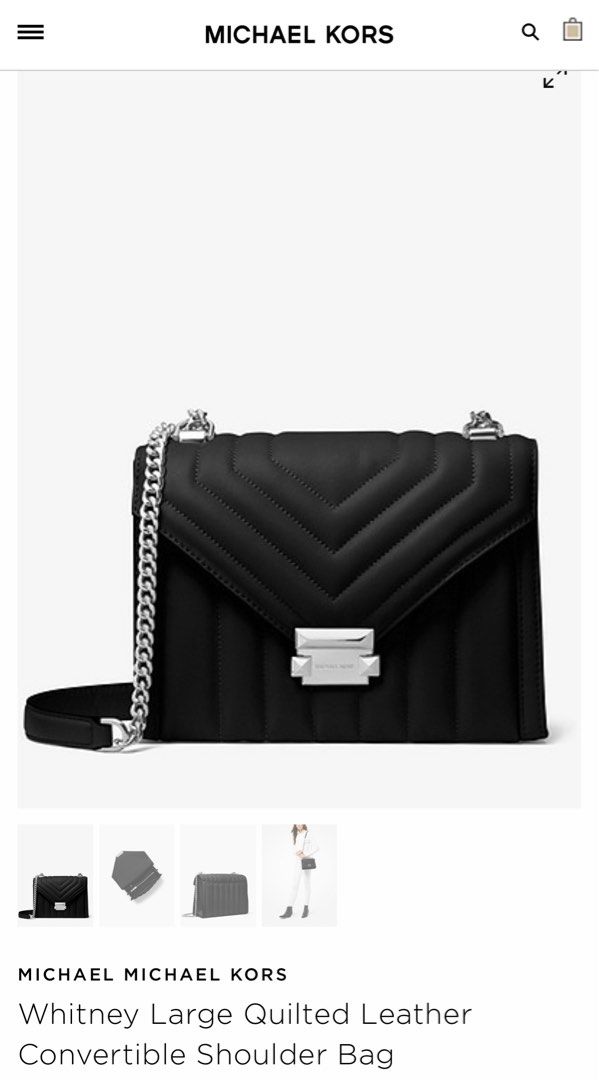 Whitney large quilted leather satchel hot sale