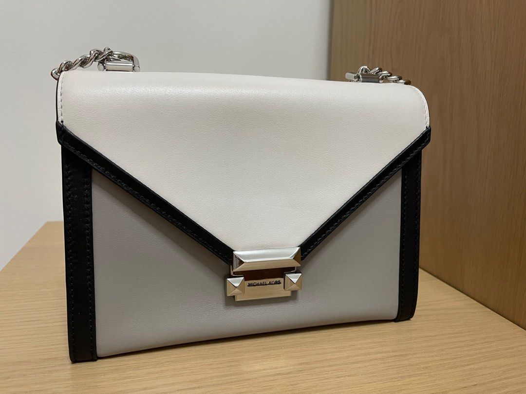 Michael Kors Whitney Large Tri Color Leather Convertible Shoulder Bag