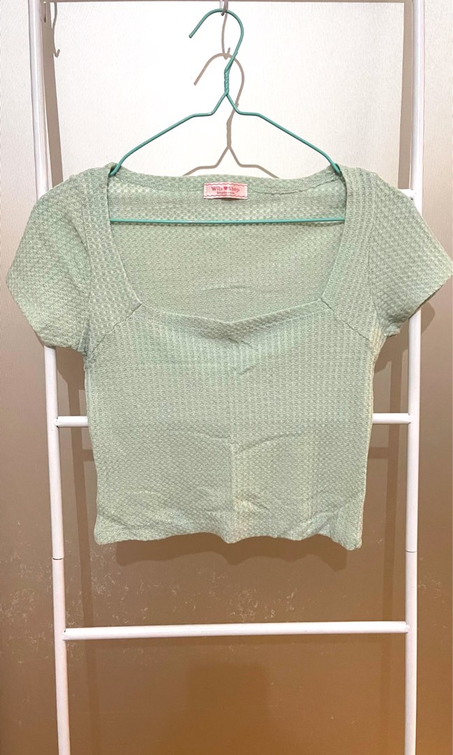 DKN Crop Top in Mint Green main image 1
