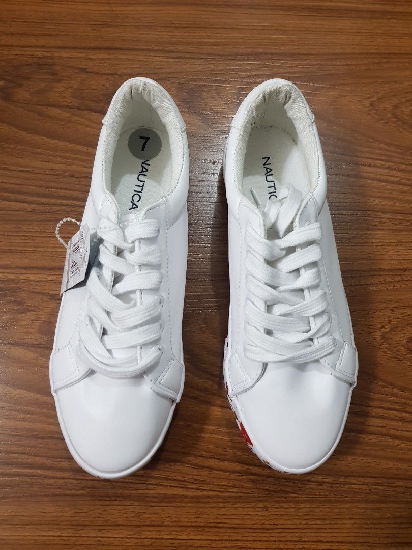 Nautica womens white sneakers best sale