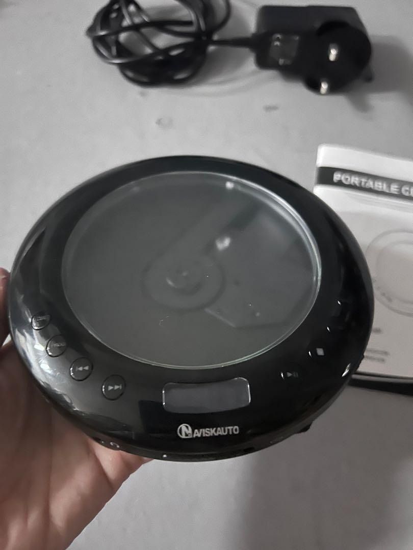 NAVISKAUTO Portable CD Player for Car with 2000mAh Rechargeable Battery