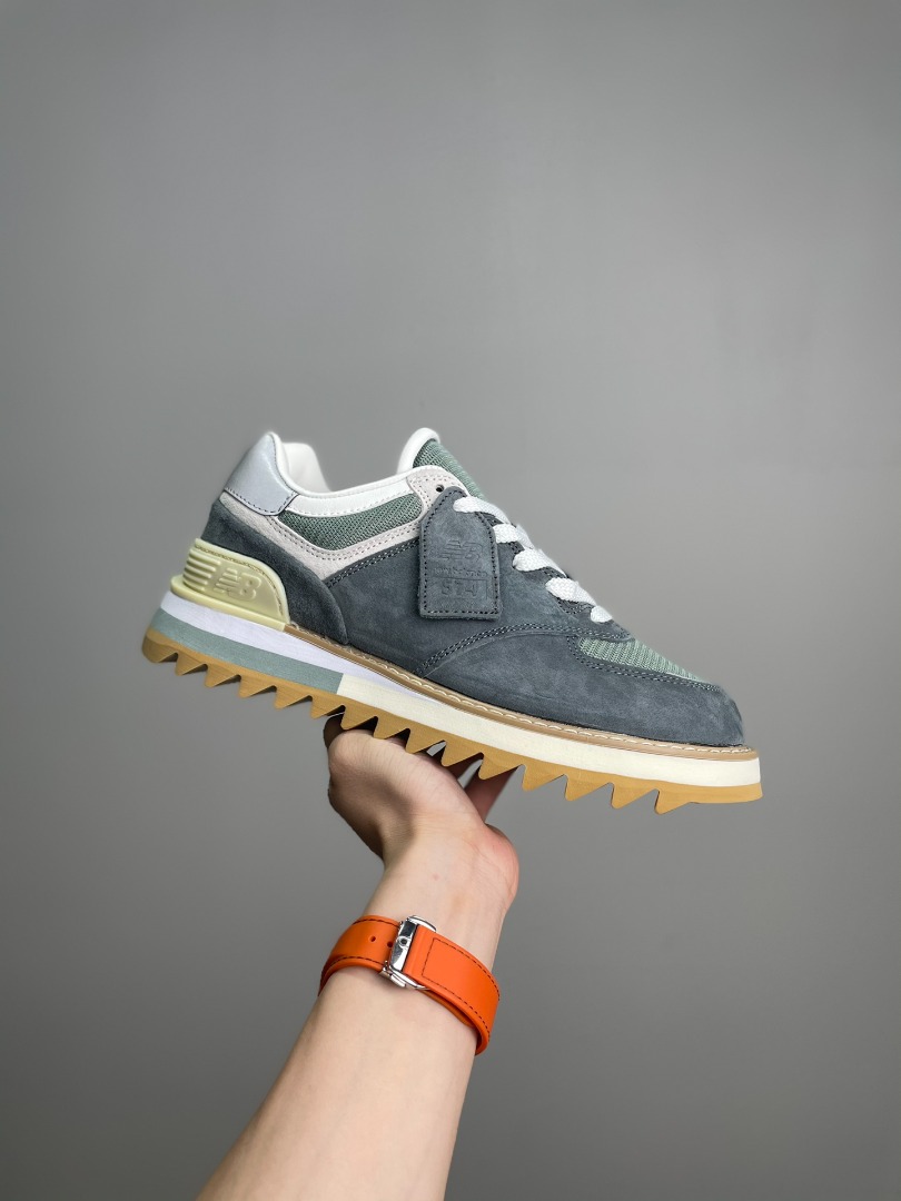 New Balance x TDS NB574 Grey sneakers, Men's Fashion, Footwear
