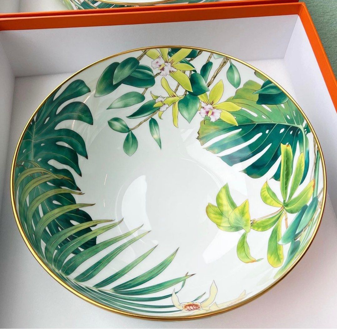 NEW Hermes Passifolia Salad Bowl Large, Furniture & Home Living