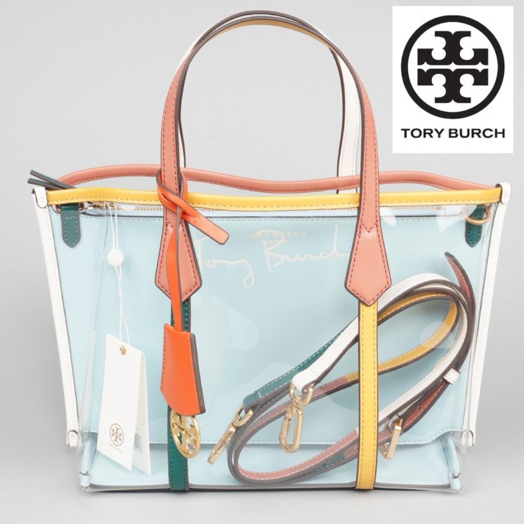 New Tory Burch Original Clear Perry PVC Tote Crossbody Sling Top Handle Bag  For Women Come With Complete Set Suitable for Gift, Luxury, Bags & Wallets  on Carousell