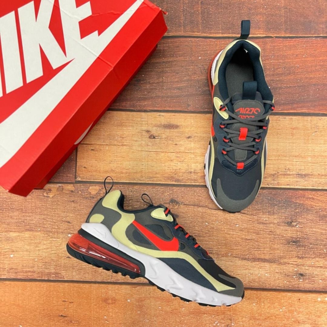 Nike Air Max 270 React GS Grey Running Shoes BQ0103 015