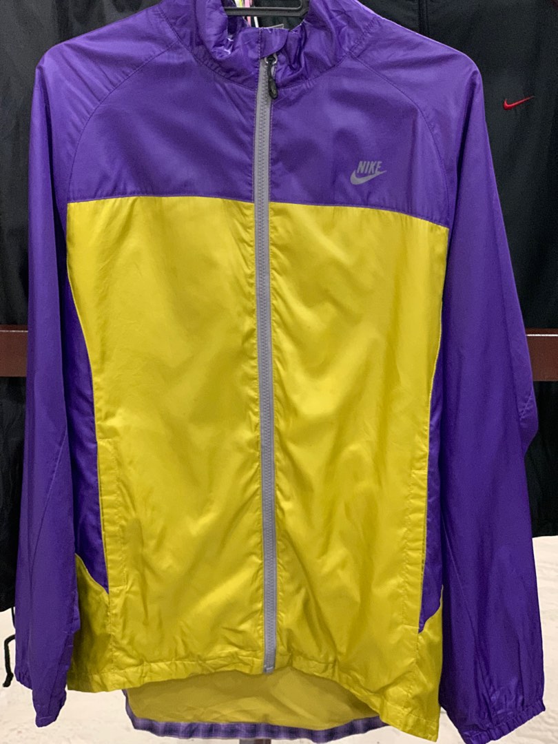 Nike Windbreaker Sportwear Purple Yellow Men s Fashion Coats