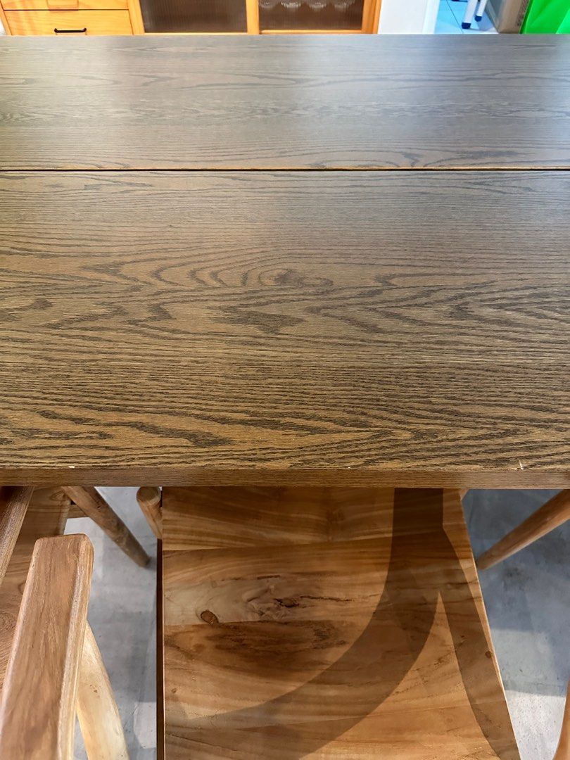 IKEA MÖRBYLÅNGA Oak Veneer Brown Stained Dining Table 220x110 cm