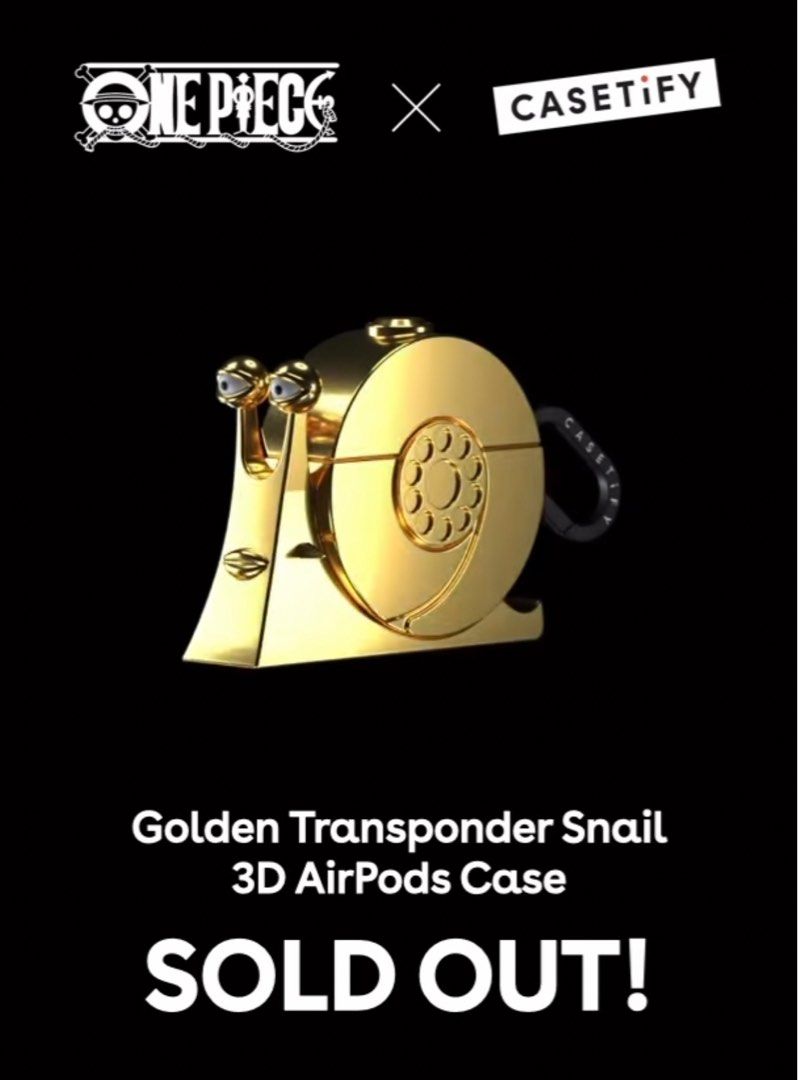 [One Piece X Casetify] Golden Transponder Snail 3D AirPods Pro Case