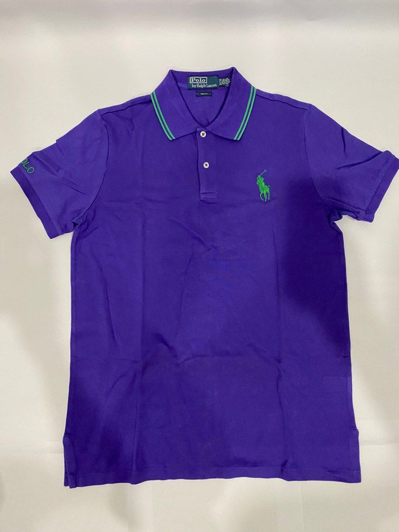 Polo Ralph Lauren Polo Tee Medium Pony Pro Fit Size S Purple Colour