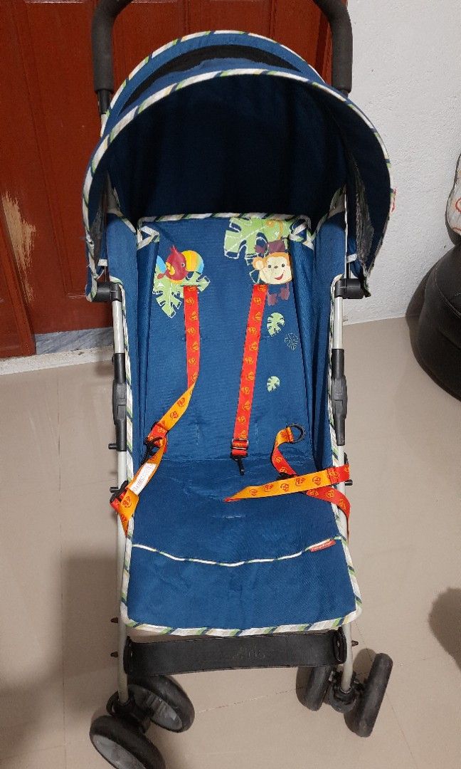 💯Preloved Fisher- Price stroller (Category: Strollers) located in Santa Rosa. Submitted by Zophahollic (Listing ID 1195389466, Image 3). Description: ✅️ in good condition ✅️ with free cusion ✅️ ANY PURCHASED OF STROLLER WILL COME WITH ONE FREE BABY STUFF🎁 💕 hanging toys for crib 💕 mosquito net for crib 💕 mosquito net for stroller.