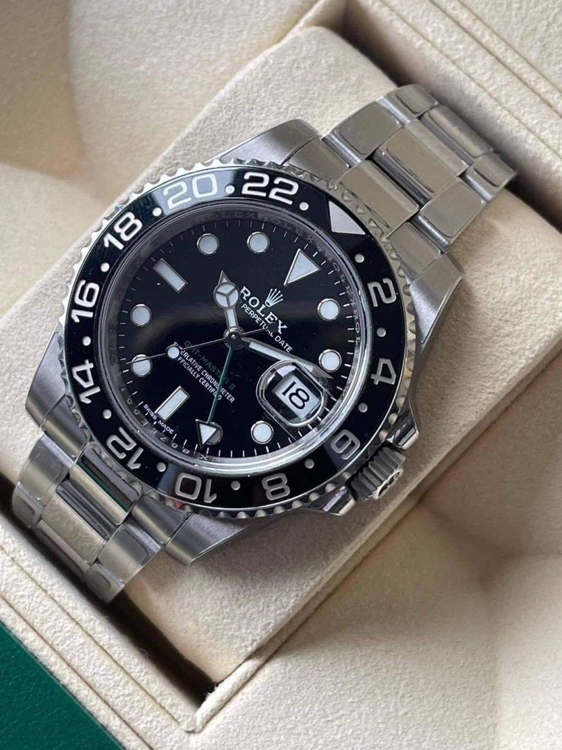 Rolex GMT-II " Green arrow'' 2016 (Category: Luxury Watches) located in Pasig City. Submitted by Watchaholics (Listing ID 1195486365, Image 2). Description: Rolex GMT-II " Green arrow'' 2016 Ref.#: 116710LN 40mm 2016 model Complete set 760k Thanks Admin 🙂.