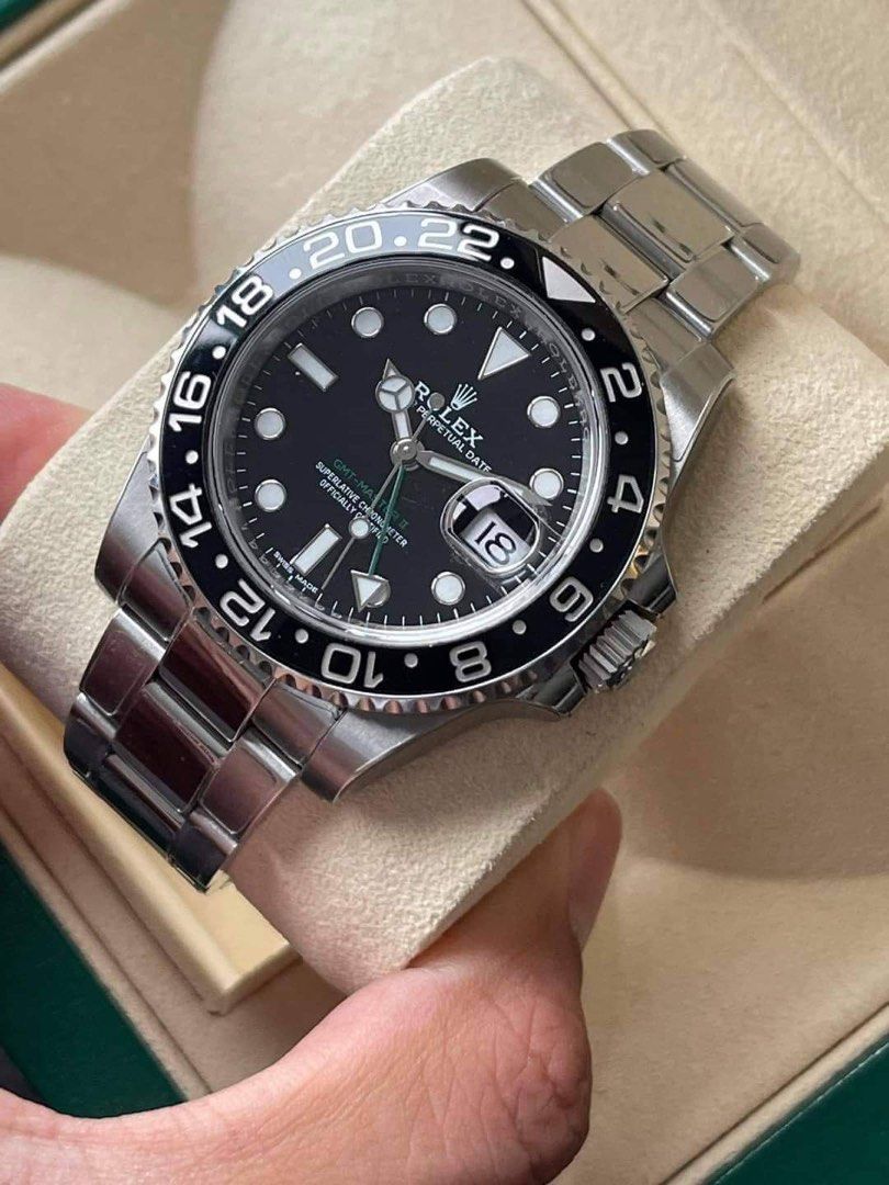 Rolex GMT-II " Green arrow'' 2016 (Category: Luxury Watches) located in Pasig City. Submitted by Watchaholics (Listing ID 1195486365, Image 3). Description: Rolex GMT-II " Green arrow'' 2016 Ref.#: 116710LN 40mm 2016 model Complete set 760k Thanks Admin 🙂.