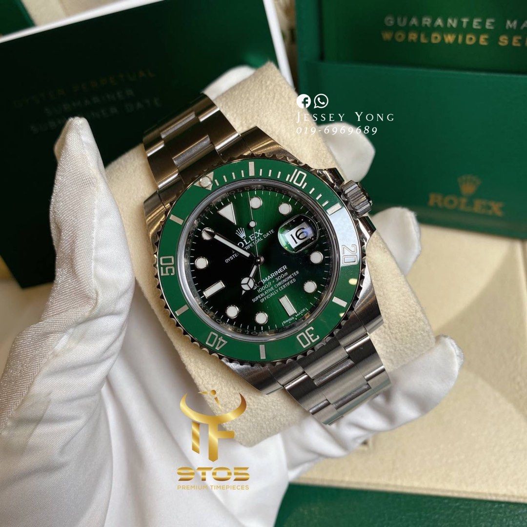 Rolex Submariner Date Green Hulk 116610LV, Luxury, Watches on
